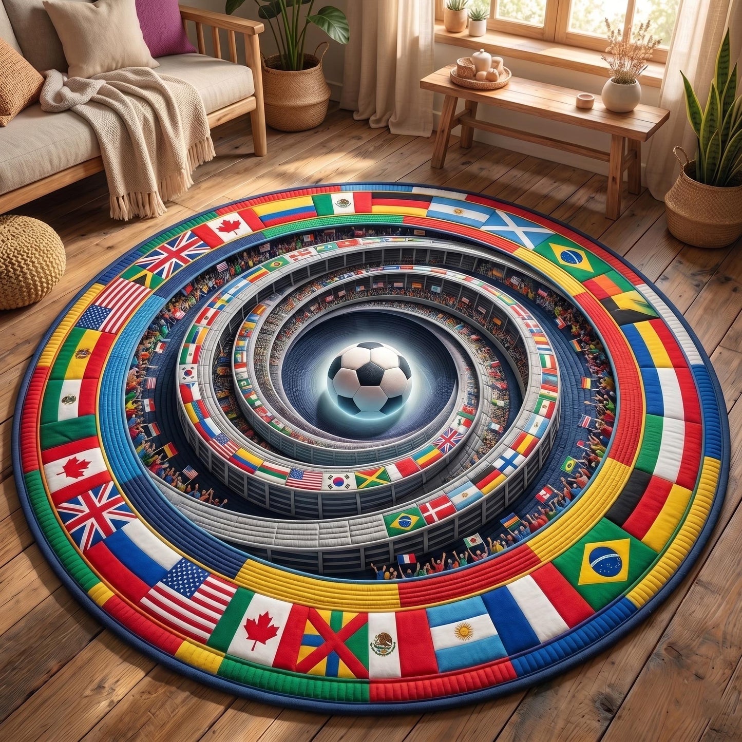 Match Day Quilted Round Mat GFTOMA11183