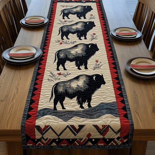 Bison Native Quilted Table Runner GFTOMA111
