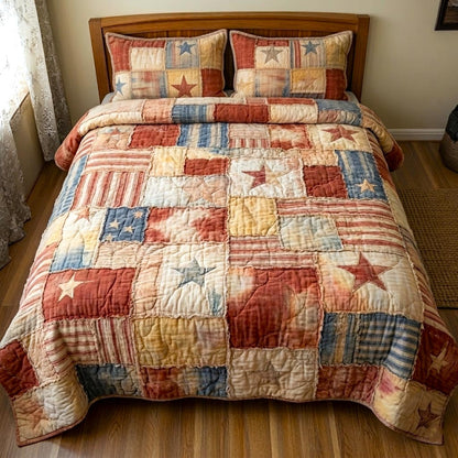 Heritage Patch 3-Piece Quilted Bedding Set GFTOMA11215