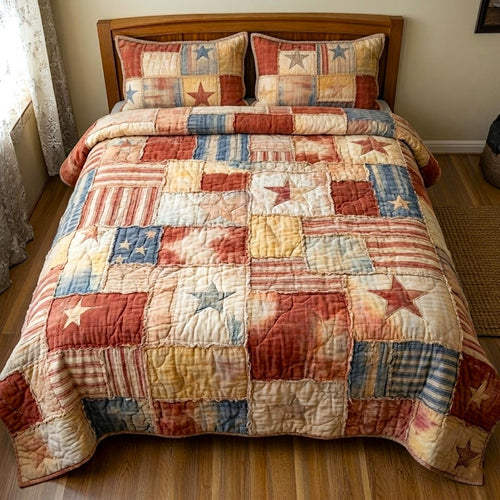 Heritage Patch 3-Piece Quilted Bedding Set GFTOMA11215