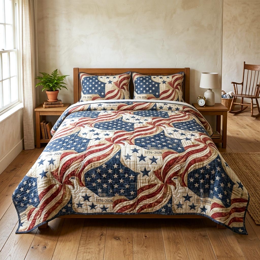 Heritage Patch 3-Piece Quilted Bedding Set GFTOMA11217
