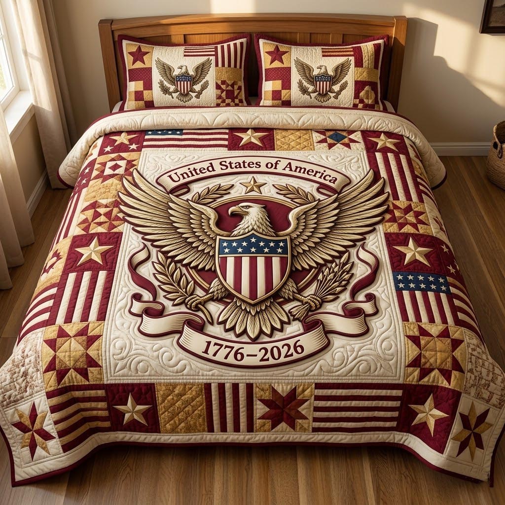 Heritage Patch 3-Piece Quilted Bedding Set GFTOMA11219