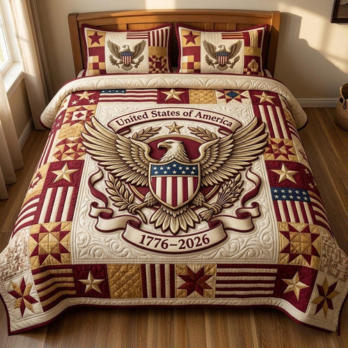 Heritage Patch 3-Piece Quilted Bedding Set GFTOMA11219