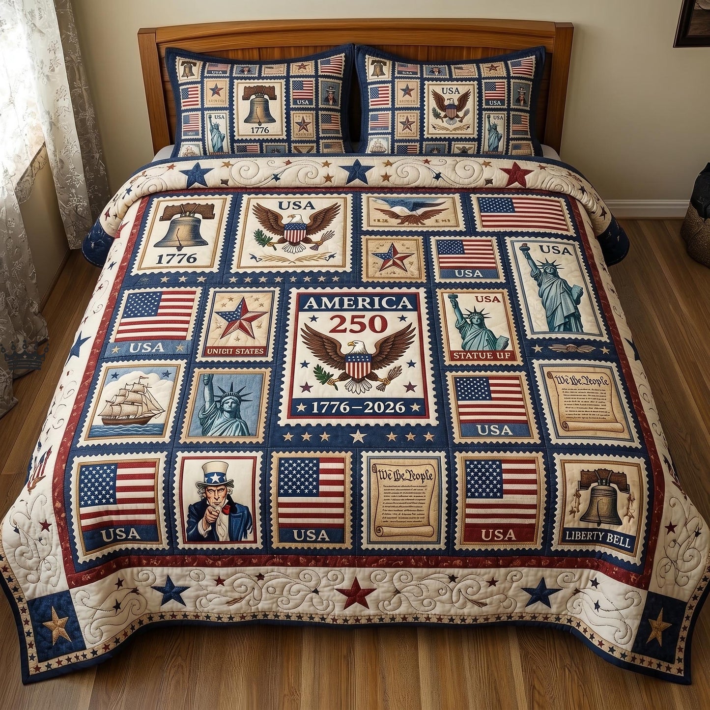 Heritage Patch 3-Piece Quilted Bedding Set GFTOMA11283