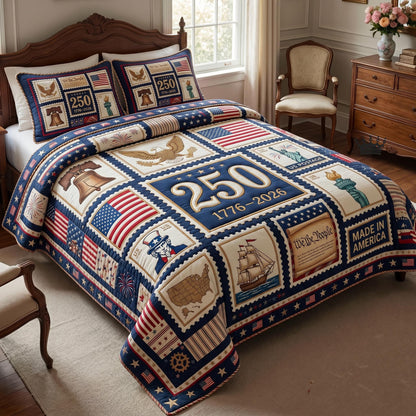 Heritage Patch 3-Piece Quilted Bedding Set GFTOMA11284
