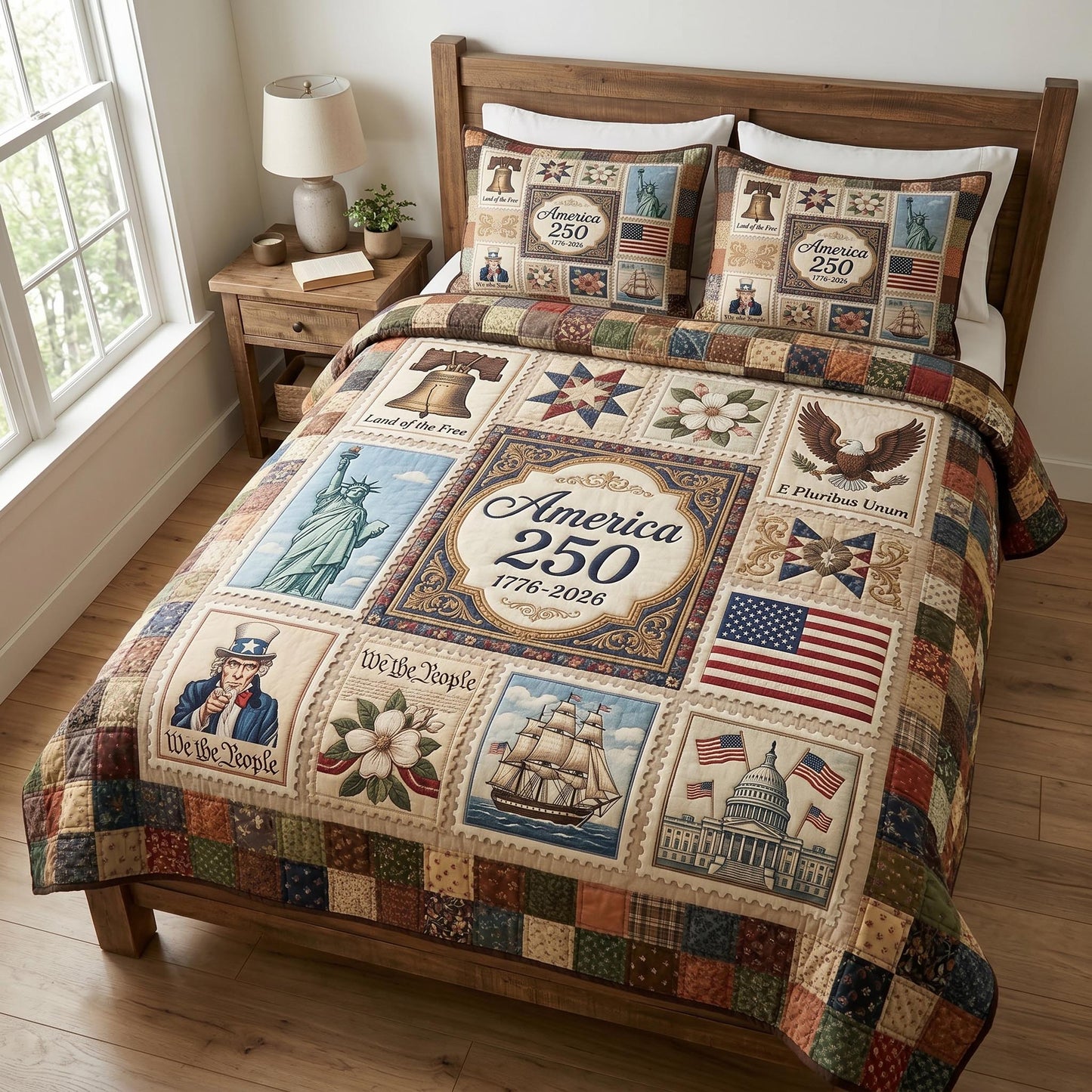 Heritage Patch 3-Piece Quilted Bedding Set GFTOMA11285