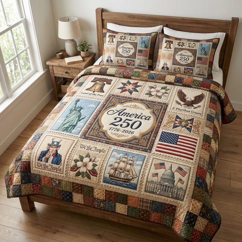 Heritage Patch 3-Piece Quilted Bedding Set GFTOMA11285