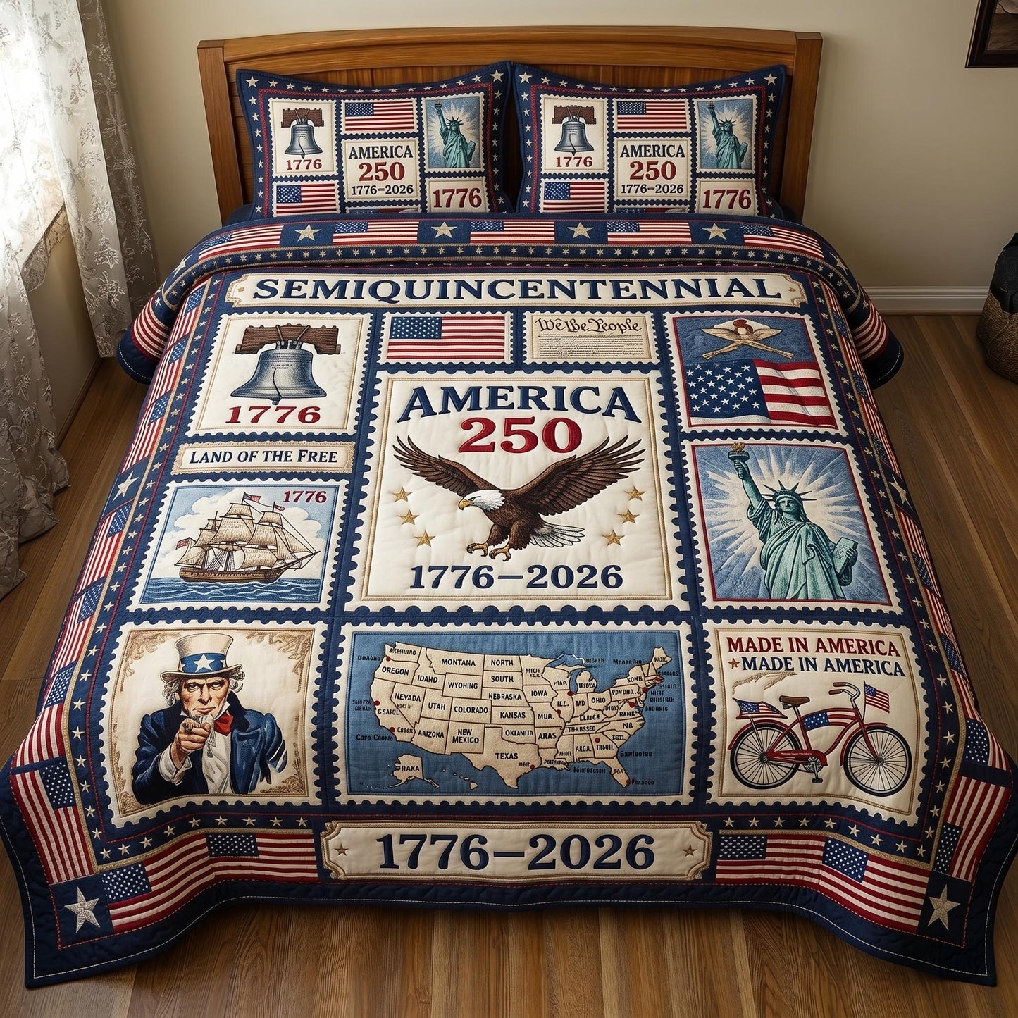 Heritage Patch 3-Piece Quilted Bedding Set GFTOMA11286