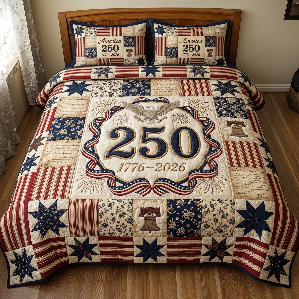 Heritage Patch 3-Piece Quilted Bedding Set GFTOMA11288