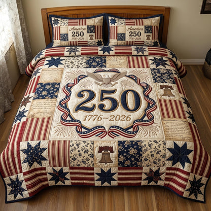 Heritage Patch 3-Piece Quilted Bedding Set GFTOMA11288