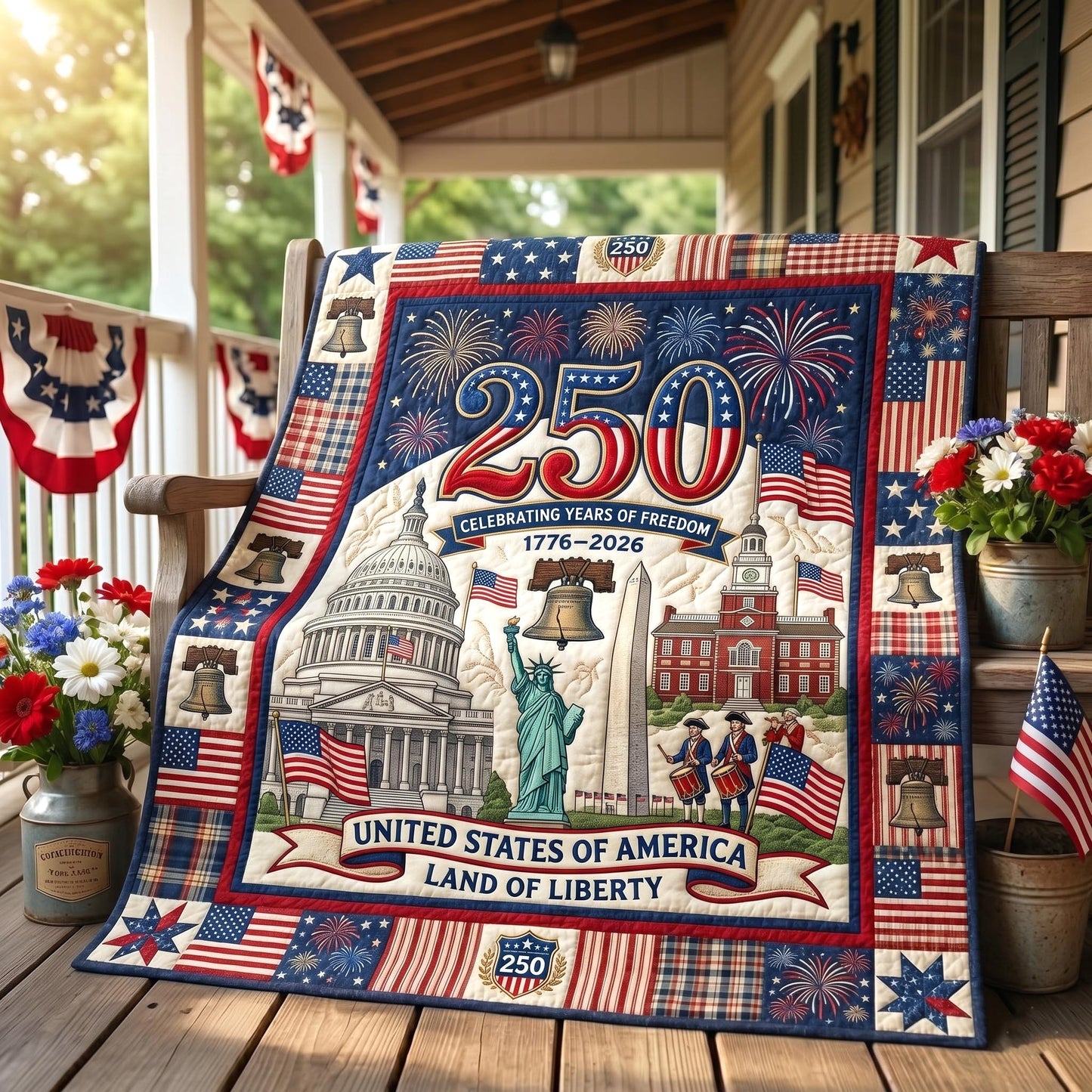 Heritage Patch Quilted Blanket GFTOMA11334