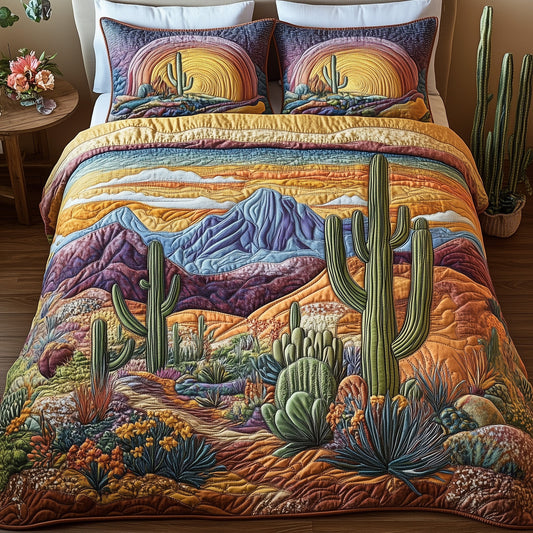Desert Bloom 3-Piece Quilted Bedding Set GFTOMA1134