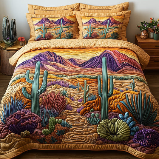 Desert Bloom 3-Piece Quilted Bedding Set GFTOMA1135