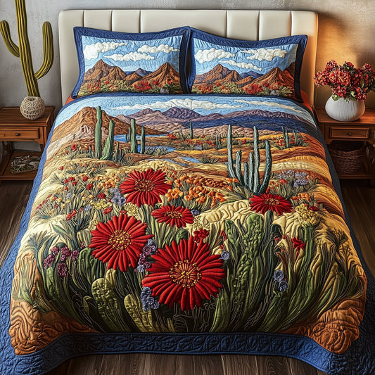 Desert Bloom 3-Piece Quilted Bedding Set GFTOMA1136