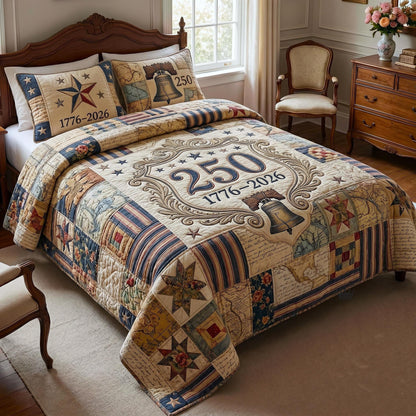 Heritage Patch 3-Piece Quilted Bedding Set GFTOMA11363