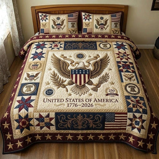 Heritage Patch 3-Piece Quilted Bedding Set GFTOMA11367
