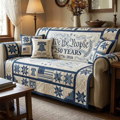 Heritage Patch Quilted Sofa Cover GFTOMA11372