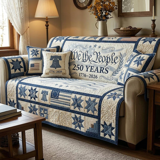 Heritage Patch Quilted Sofa Cover GFTOMA11372