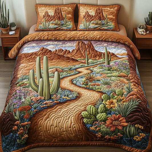 Desert Bloom 3-Piece Quilted Bedding Set GFTOMA1139