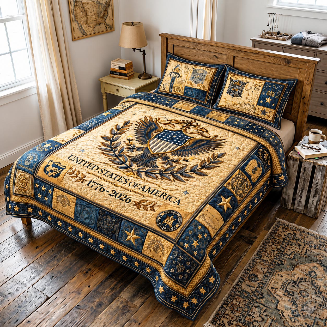 Heritage Patch 3-Piece Quilted Bedding Set GFTOMA11397C6