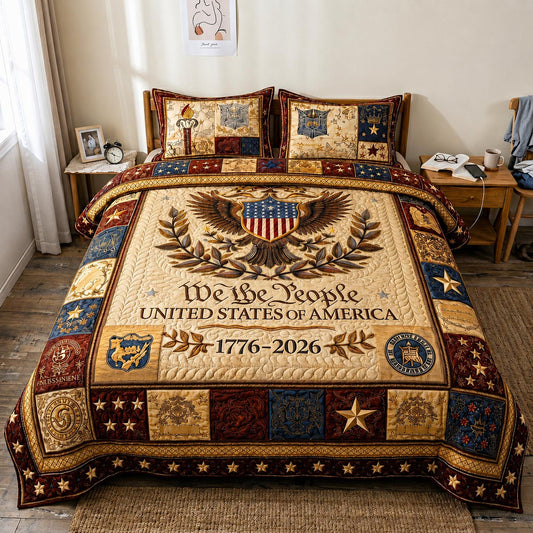 Heritage Patch 3-Piece Quilted Bedding Set GFTOMA11398C5