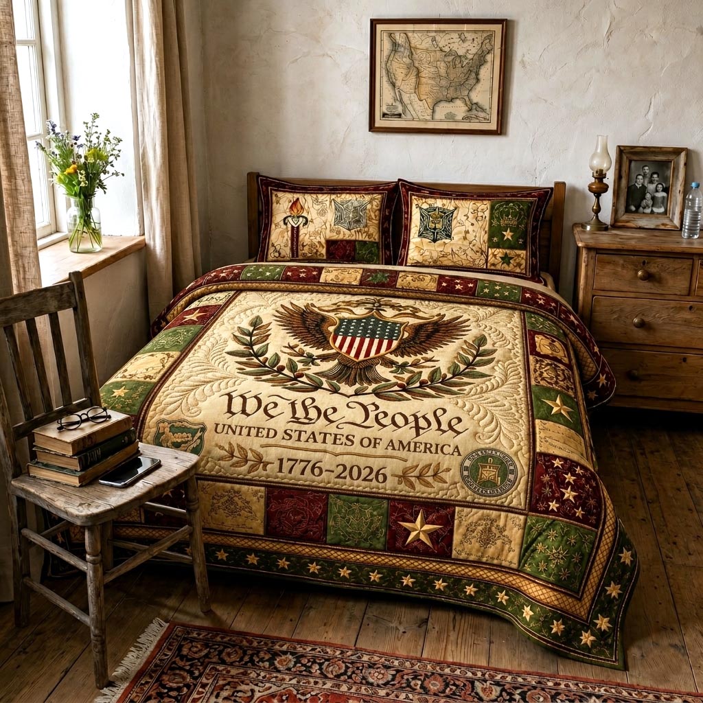Heritage Patch 3-Piece Quilted Bedding Set GFTOMA11399C6