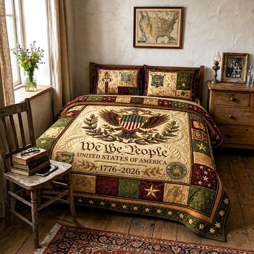 Heritage Patch 3-Piece Quilted Bedding Set GFTOMA11399C6