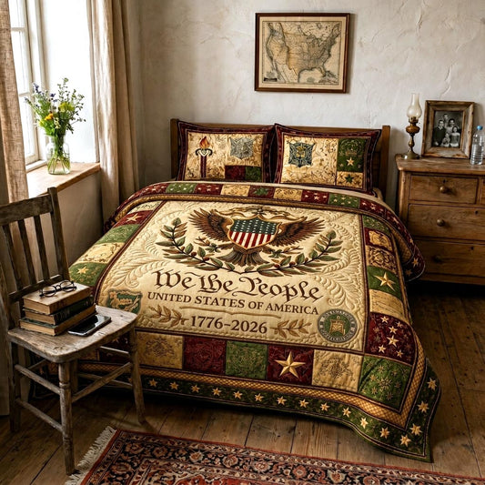 Heritage Patch 3-Piece Quilted Bedding Set GFTOMA11399C6