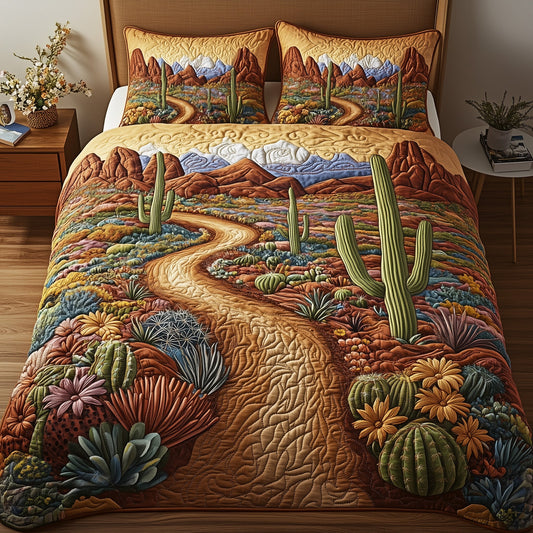 Desert Bloom 3-Piece Quilted Bedding Set GFTOMA1140
