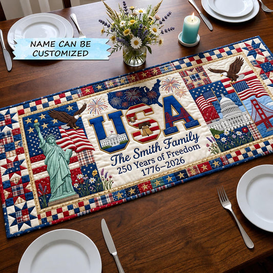 Liberty Threads Quilted Table Runner QTCUZ GFTOMA11464