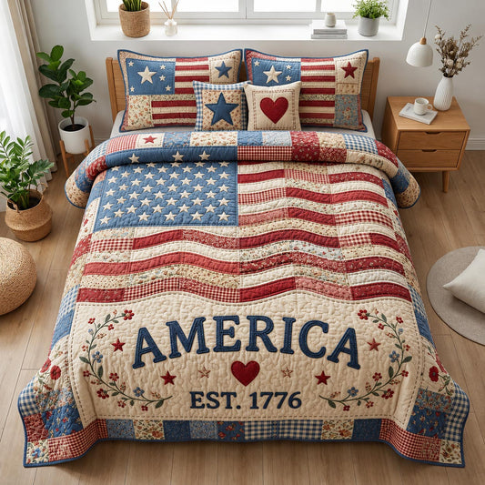 Heritage Patch 3-Piece Quilted Bedding Set GFTOMA11491
