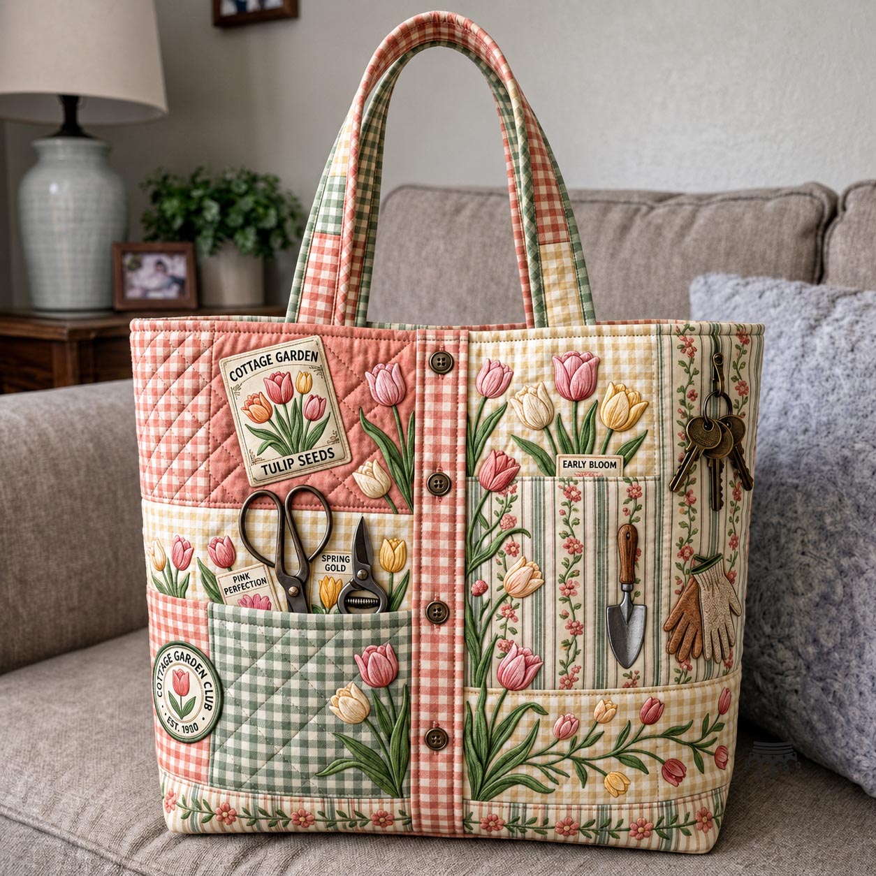 Garden Bloom Quilted Tote Bag GFTOMA11528