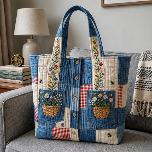 Floral Haven Quilted Tote Bag GFTOMA11529