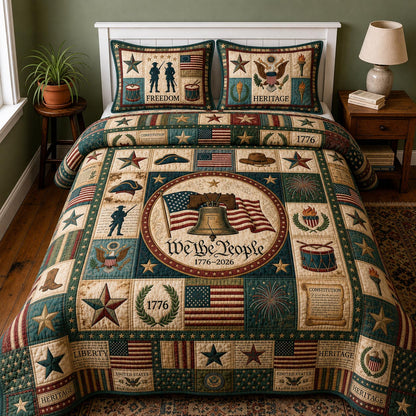 Heritage Patch 3-Piece Quilted Bedding Set GFTOMA11547