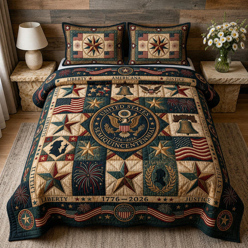 Heritage Patch 3-Piece Quilted Bedding Set GFTOMA11552