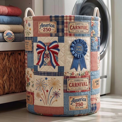 Heritage Patch Quilted Laundry Basket GFTOMA11577