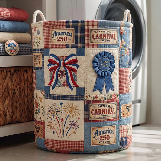 Heritage Patch Quilted Laundry Basket GFTOMA11577