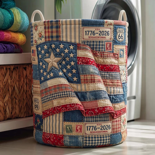 Heritage Patch Quilted Laundry Basket GFTOMA11578