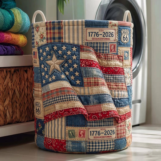 Heritage Patch Quilted Laundry Basket GFTOMA11578