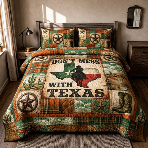 Texas Roots 3-Piece Quilted Bedding Set GFTOMA11601