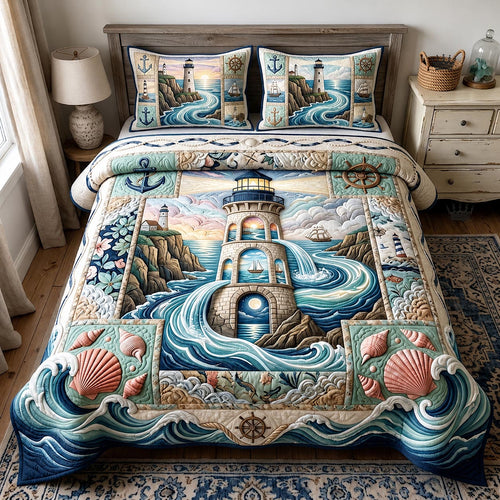 Sea Escape 3-Piece Quilted Bedding Set GFTOMA11642