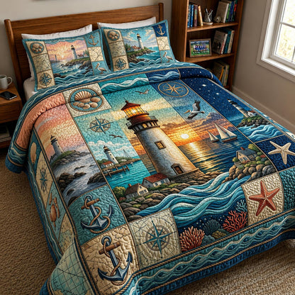 Sea Escape 3-Piece Quilted Bedding Set GFTOMA11648
