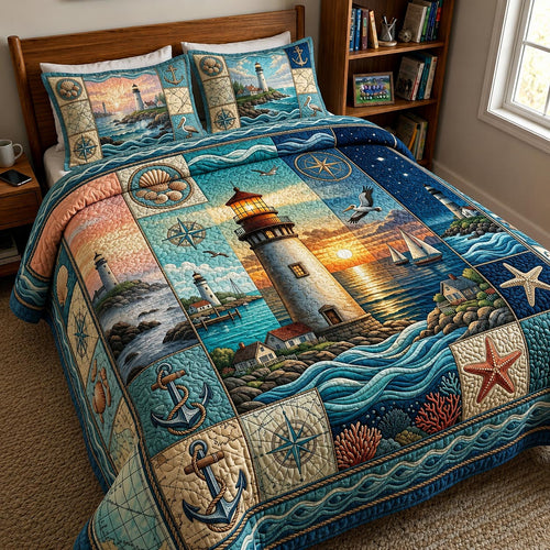 Sea Escape 3-Piece Quilted Bedding Set GFTOMA11648
