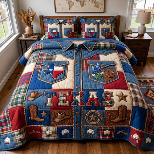 Texas Pride 3-Piece Quilted Bedding Set GFTOMA11687