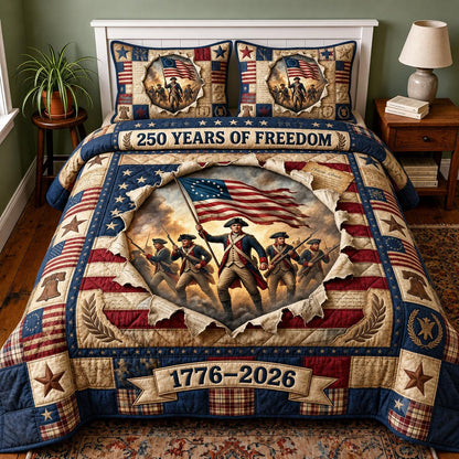 Heritage Patch 3-Piece Quilted Bedding Set GFTOMA11695