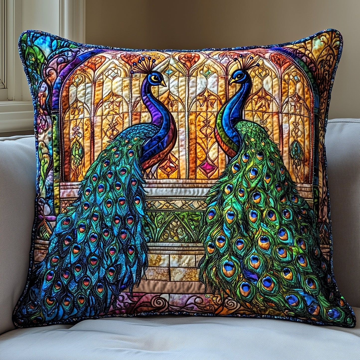 Peacock Quilted Pillow Case GFTOMA1170
