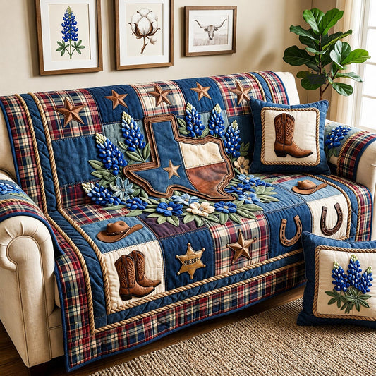 Texas Pride Quilted Sofa Cover GFTOMA11711