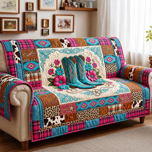 Western Soul Quilted Sofa Cover GFTOMA11713
