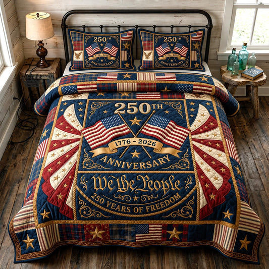 Heritage Patch 3-Piece Quilted Bedding Set GFTOMA11717