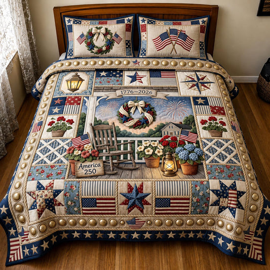 Heritage Patch 3-Piece Quilted Bedding Set GFTOMA11719